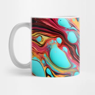 Electric Neon Waves Abstract Mug